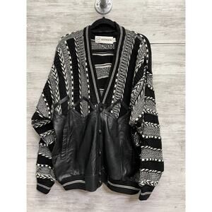 Mens Deerskin Quality Leathers Est 1944 Cardigan Sweater Pockets Long Sleeve XL